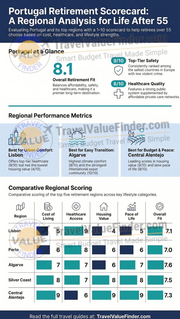 Free Download - Portugal Retirement Scorecards for Retirees and Expats - How Portugal Compares - and Where to Live  - Infographic