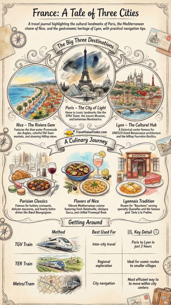 A Complete France Travel Guide: Exploring Paris, Nice, and Lyon 2 Infographic Exploring A Complete France Travel Guide - Exploring Paris, Nice, and Lyon