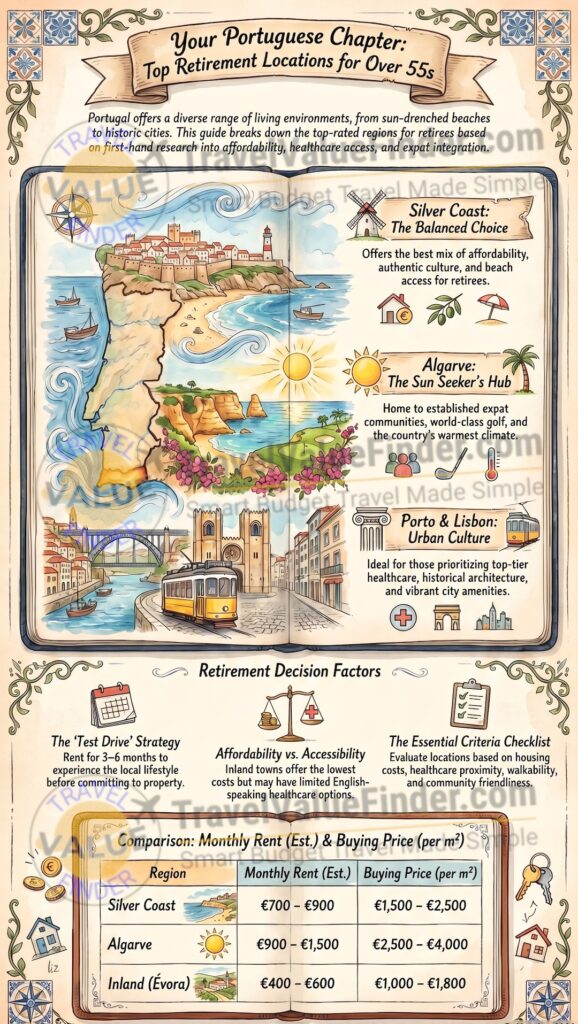 Best Places to Live in Portugal After 55: My Personal Guide 2 Leslie Nics Guide to the Best Places to Live in Portugal After 55 - Infographic