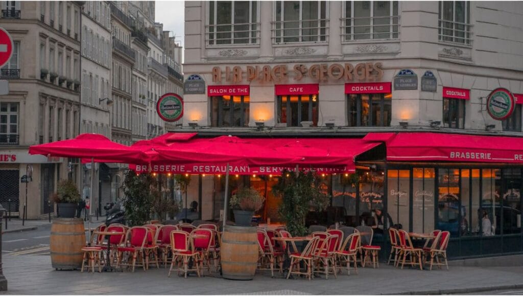 Taxes in France for Retirees - A la Place St Georges Restaurant in Paris