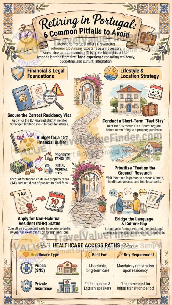 Common Mistakes When Moving to Portugal for Expats and Retirees -  My Personal Experience - Infographic