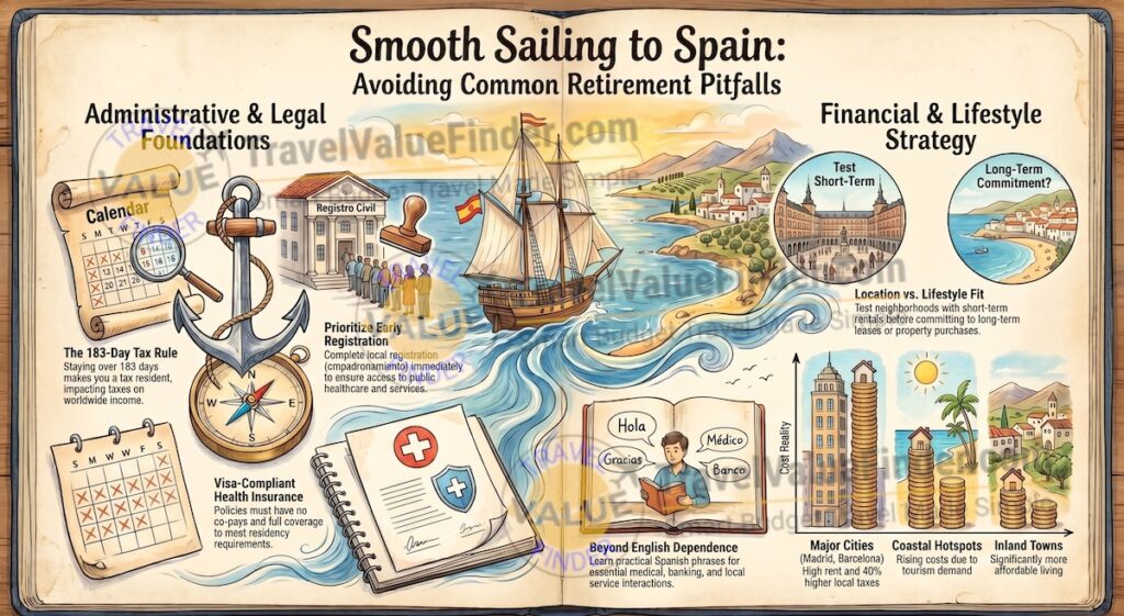 Common Mistakes When Moving to Spain - What Retirees and Expats Should Avoid Infographic