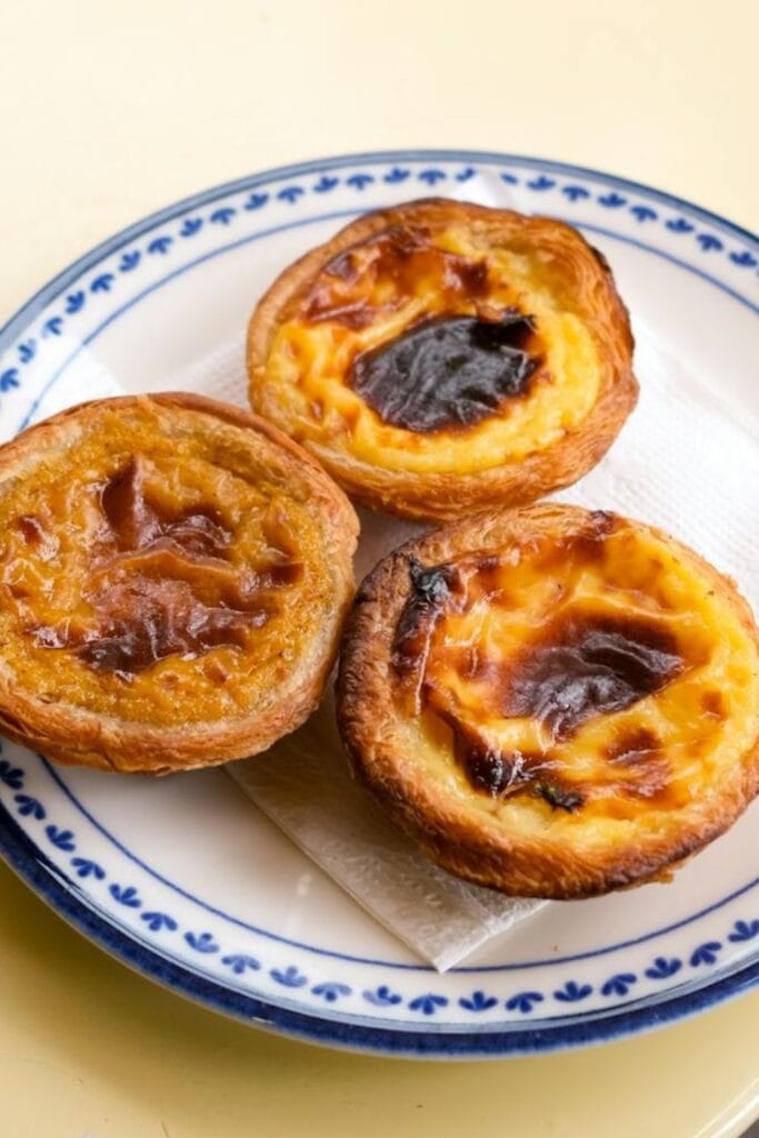 Portuguese Pastéis de Nata on Plate