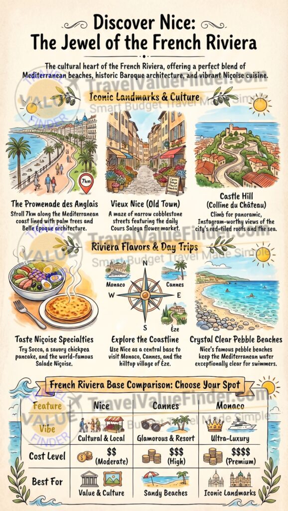 Infographic - Best Things to Do in Nice, France - Top Attractions & Travel Tips