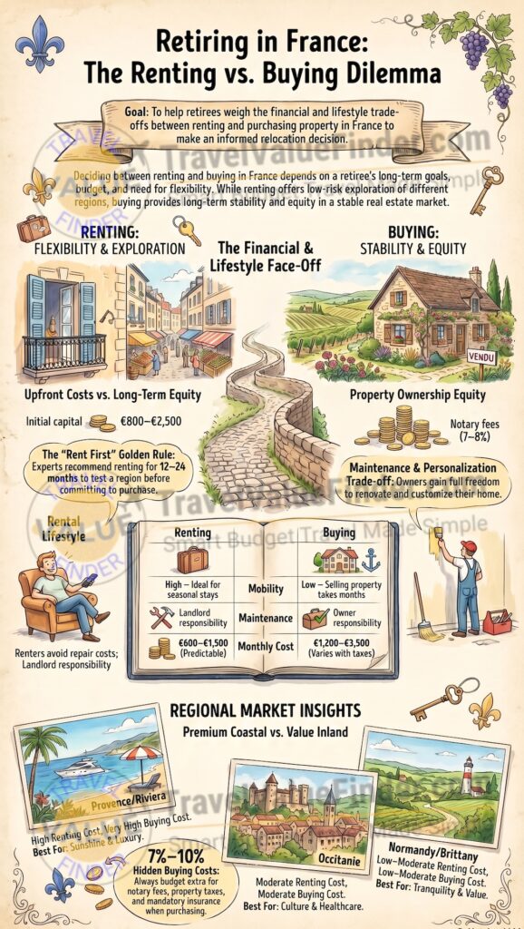 Renting vs Buying Property in France for Retirees: Costs, Pros & Cons 2 Infographic - Renting vs Buying Property in France for Retirees - Costs, Pros & Cons