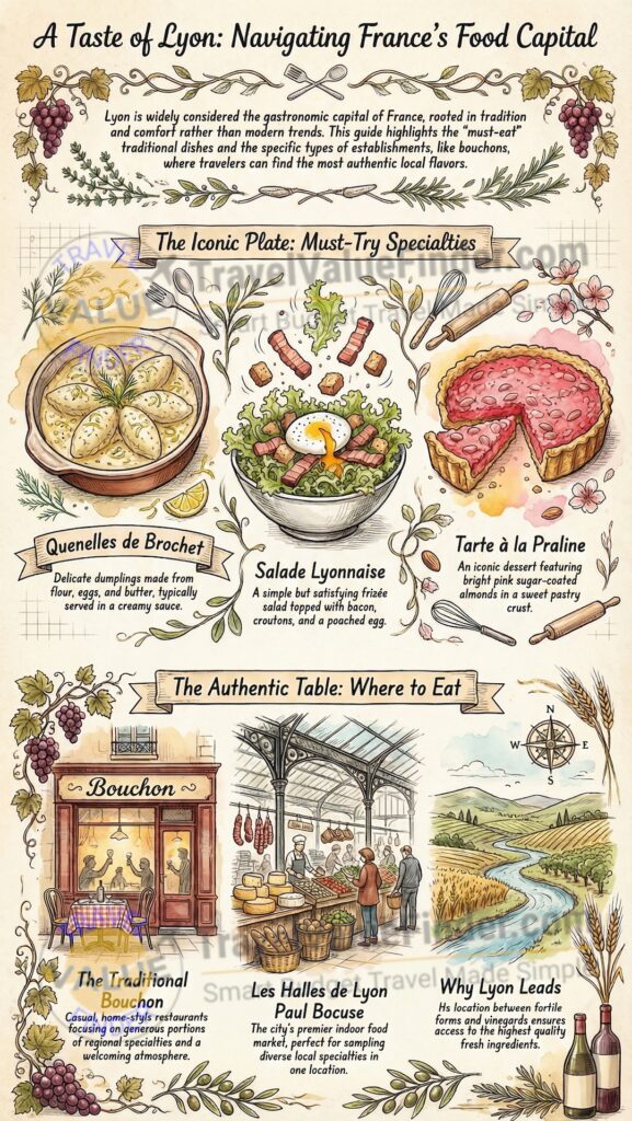Infographic - What to Eat in Lyon - Must-Try Foods in France’s Food Capital