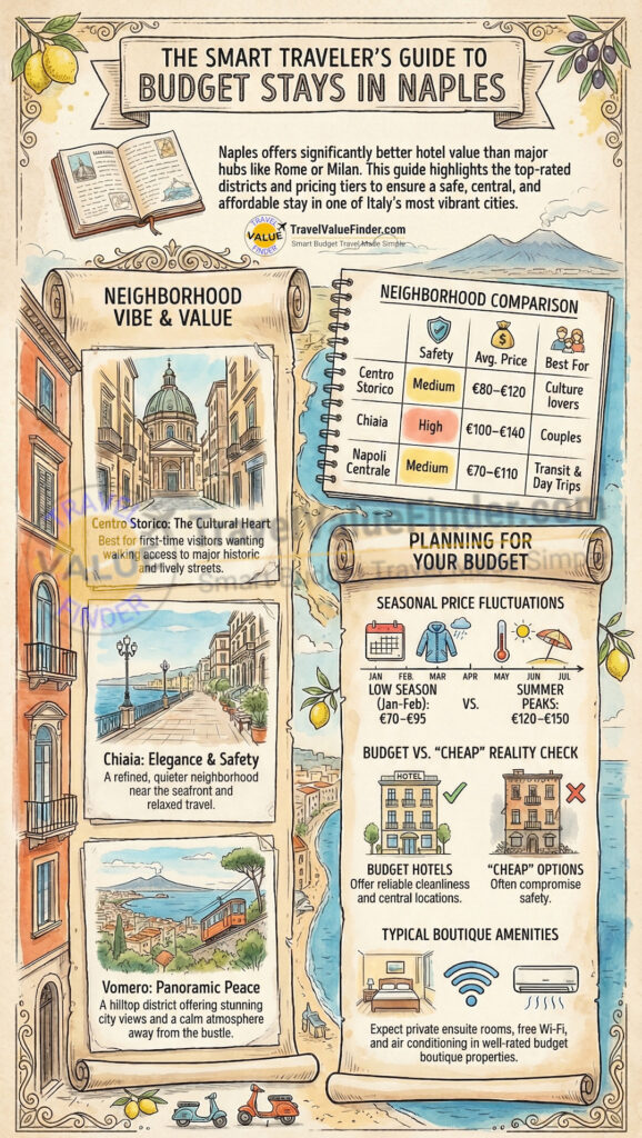 Infographics - Best Budget Hotels in Naples (Affordable & Central Stays)
