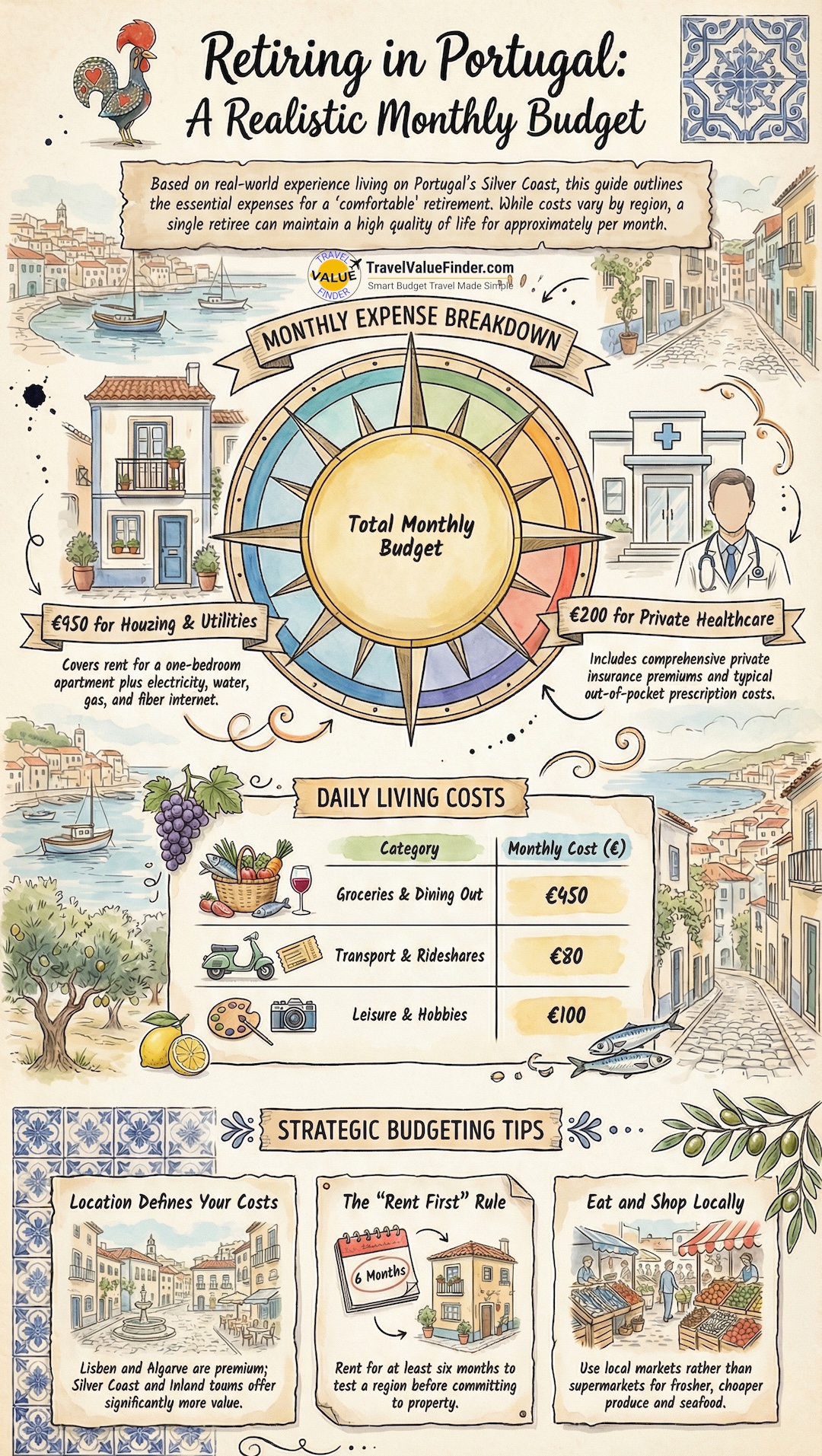 Cost of Living in Portugal for Retirees: My Personal Experience 2 Infographics on Understanding the Cost of Living in Portugal for Retirees