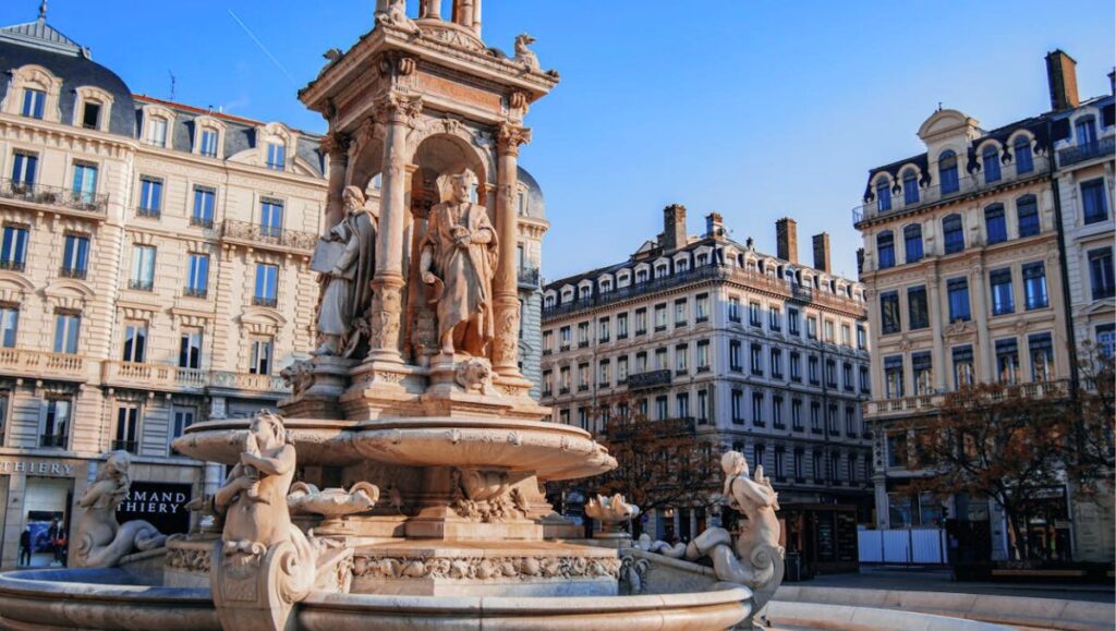 Travel Smarter with Cheap Travel Destinations & Budget Guides 8 Lyon Fountain on Place des Jacobins