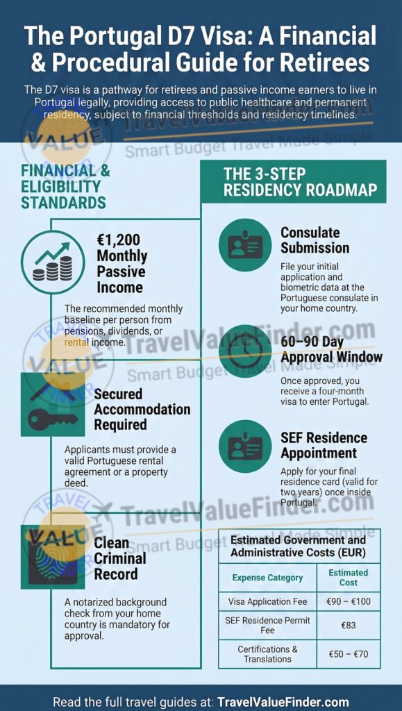 Portugal D7 Visa for Retirees: My Personal Experience 2 Portugal D7 Visa for Retirees and Expats - My Personal Experience - Infographic