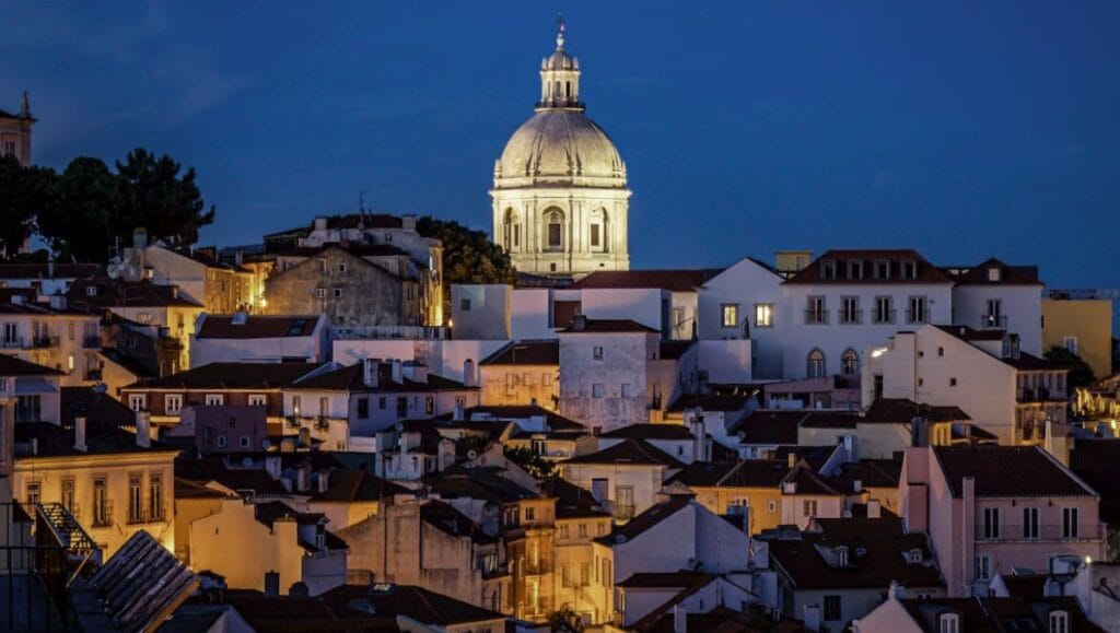 Lisbon Hotels - Scenic Night View of Lisbon, Portugal