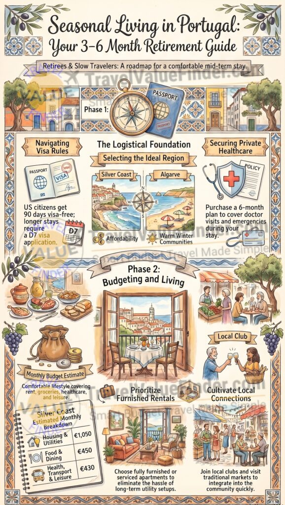 Seasonal Living in Portugal: 3 - 6 Month Planning Guide - My Personal Experience 2 Seasonal Living in Portugal - 3 - 6 Month Planning Guide for Expats & Retirees - My Personal Experience - Infographic