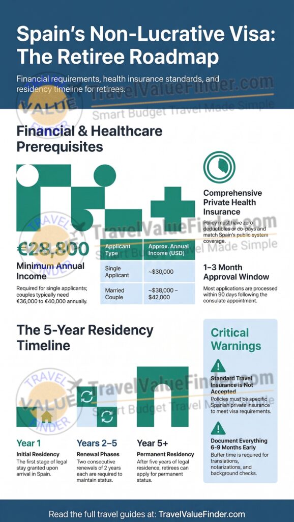 Spain Non-Lucrative Visa (NLV) - An Expats and Retiree’s Guide - Infographic