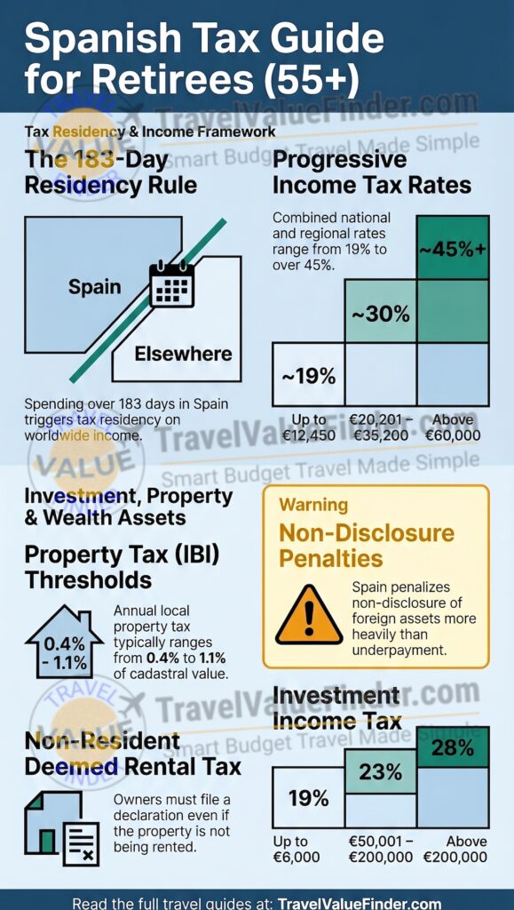 Taxes in Spain for Retirees - What 55+ Expats Need to Know - Infographic