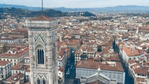 Transportation in Florence, Aerial view of Florence with Giotto's Campanile