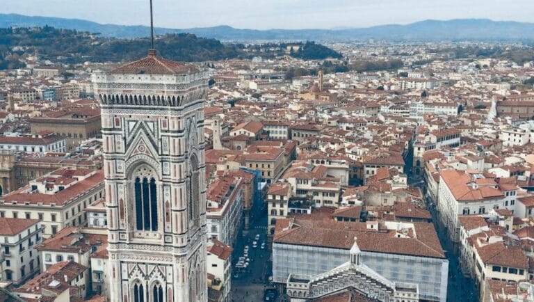 Transportation in Florence, Aerial view of Florence with Giotto's Campanile