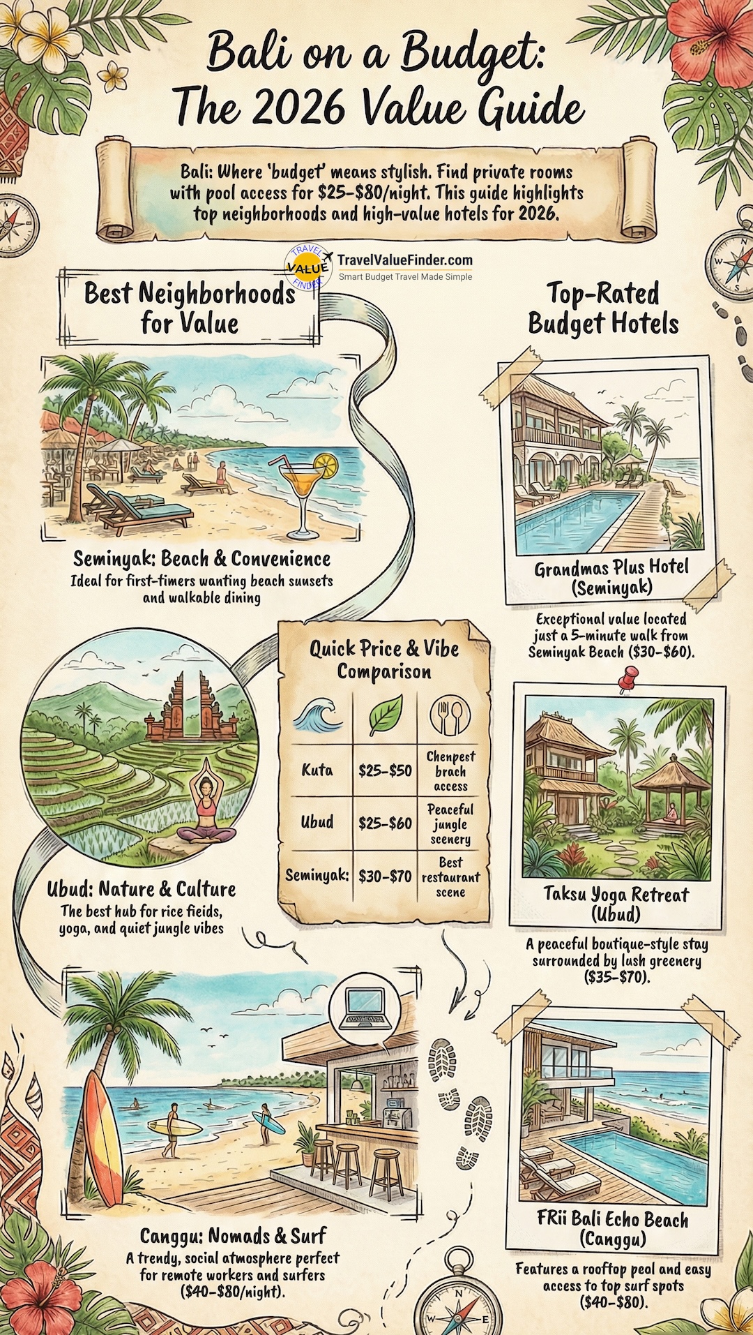 Best Budget Hotels in Bali (2026 Guide) 2 Infographic on Finding the Best Budget Hotels in Bali (2026 Guide)