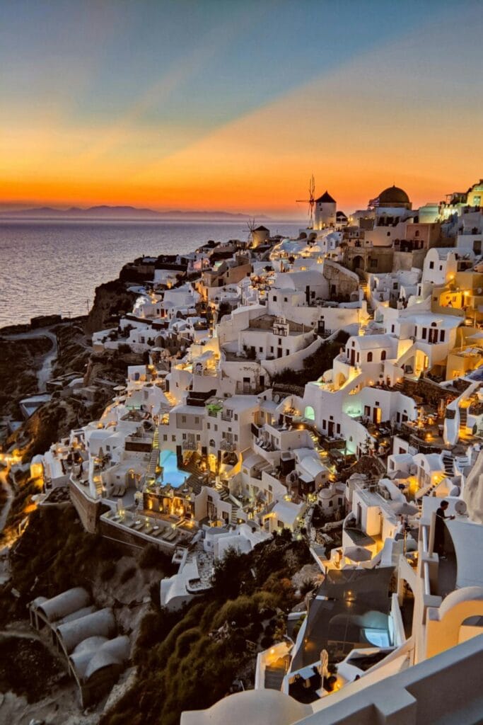 Sunset in Oia, Santorini