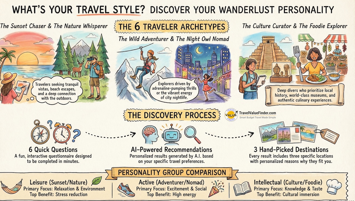Discover Your Travel Personality Quiz 1 Infographics to Discover Your Travel Personality Quiz