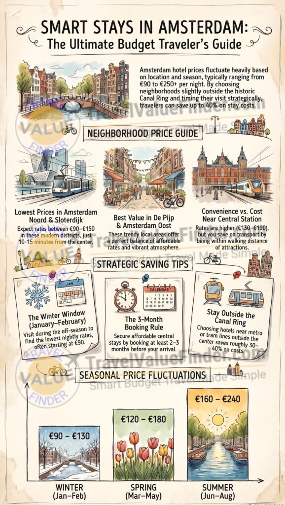 Infographic - Best Cheap Hotels in Amsterdam - Affordable Hotels & Deals