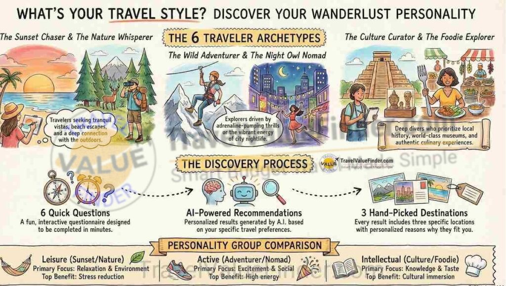 Infographic to Discover Your Travel Personality Quiz