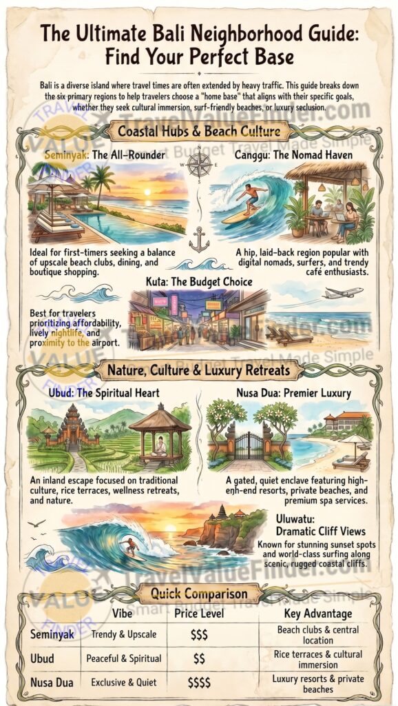 Where to Stay in Bali - Best Areas, Hotels & Insider Guide- Infographic