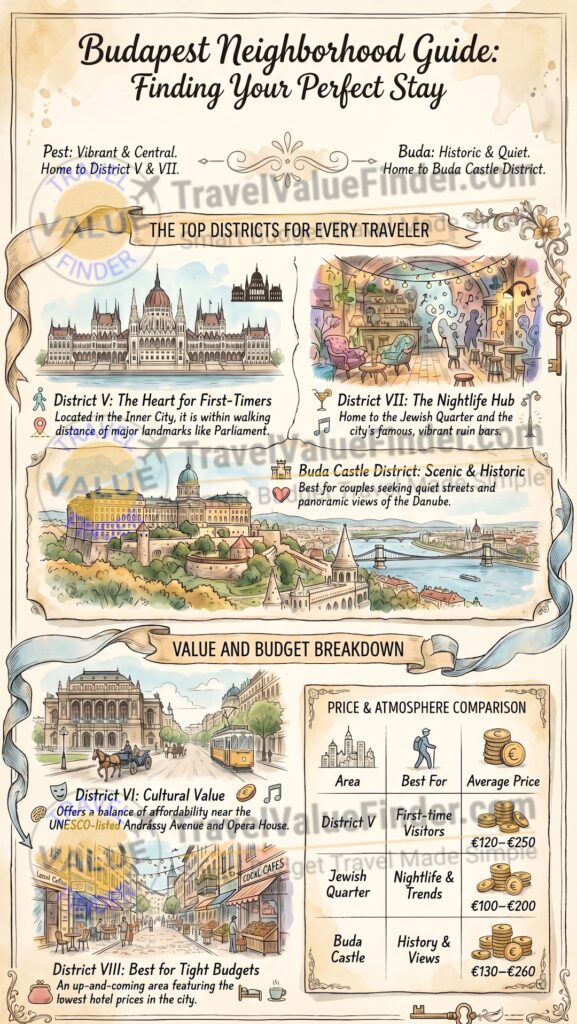 Where to Stay in Budapest - Best Areas & Hotels for Every Traveler - Infographic