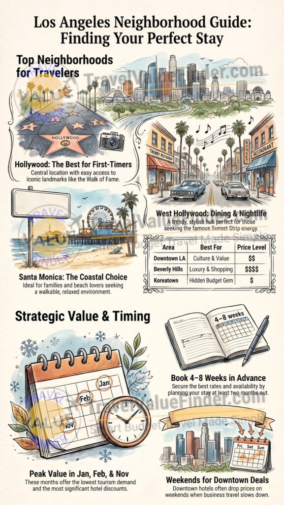 Where to Stay in Los Angeles - Best Areas & Neighborhood Guide - Infographic