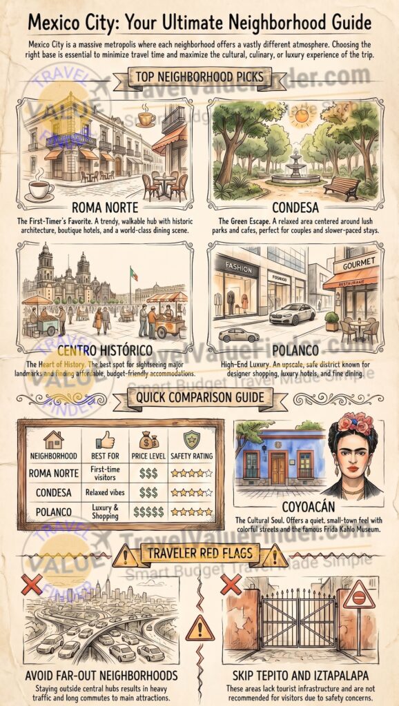 Where to Stay in Mexico City Best Places- Infographic