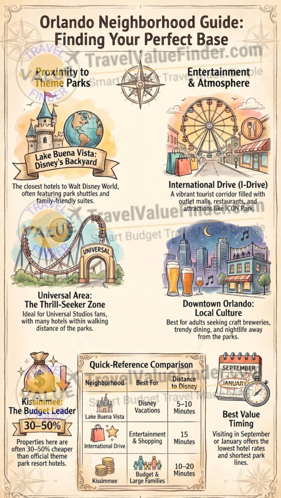 Where to Stay in Orlando - Best Areas, Hotels & Neighborhood Guide - Infographic