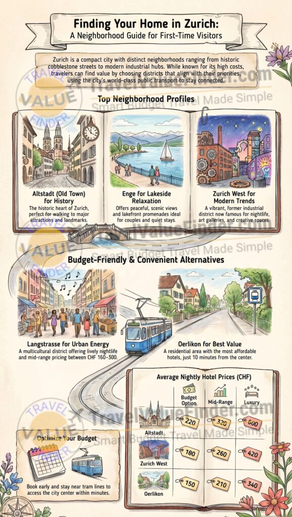 Where to Stay in Zurich - Best Places for First-Time Visitors - Infographic