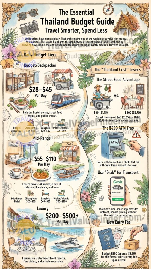How Much Does Thailand Cost? A Realistic 2026 Budget Guide - Infographic