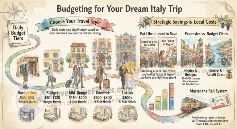 Infographic - How Much Does It Cost to Visit Italy? A Budget Breakdown