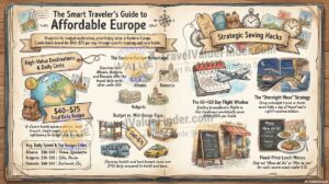 Infographic How to Budget Europe Travel - How to Travel Europe on a Budget - The Complete 2026 Guide