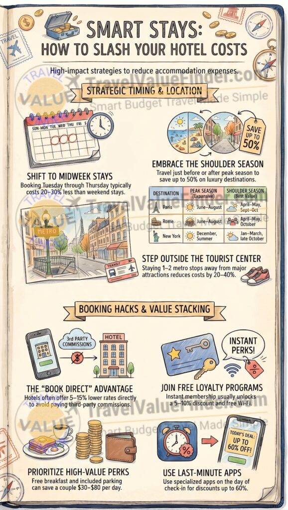 Infographic - How to Save Money on Hotels - The Budget Traveler's Complete Guide