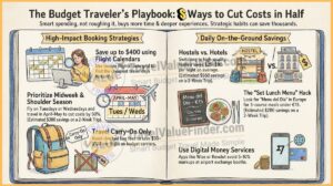 How to Travel Cheap: 25 Tips to Cut Your Travel Budget in Half 1 Infographic - How to Travel Cheap