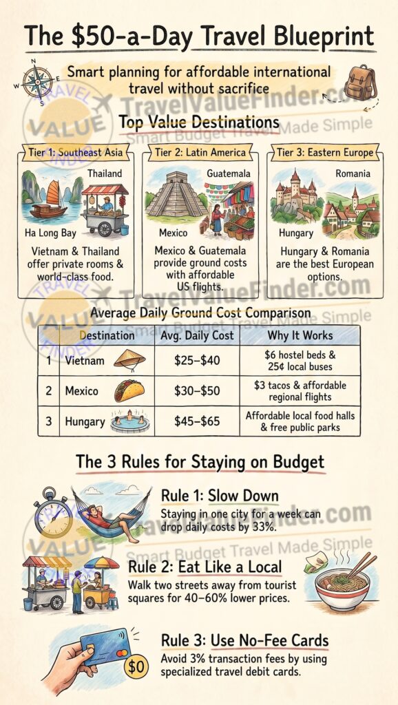 Infographic - How to Travel on $50 a Day