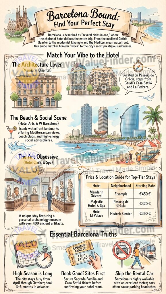 Infographic - Luxury Boutique Stays - Best Hotels in Barcelona - Where to Stay in the City That Never Slows Down