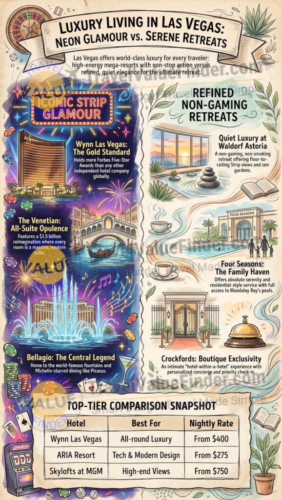 Infographic - Luxury Hotels in Las Vegas - 5 Star Boutique Stays