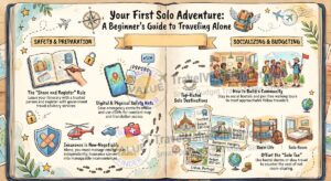 Infographic - Solo Travel Tips for First-Timers - How to Travel Alone Safely