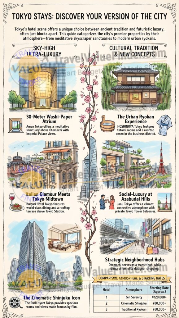 Infographic - Best Hotels in Tokyo - Ultra-Luxury Towers, Zen Ryokan, and the City That Reinvented the Hotel Stay