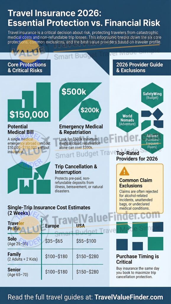 Travel Insurance Guide: What It Covers & Best Options 2026 2 Travel Insurance Guide - What It Covers & Best Options - Infographics