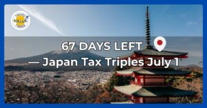Japan departure tax July 2026 deadline — 67 days to book before the tax triples from JPY 1,000 to JPY 3,000