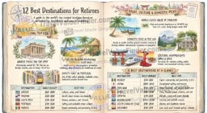 12 Best Destinations for Retirees - Where to Go This Year Infographic - Travel Value Finder