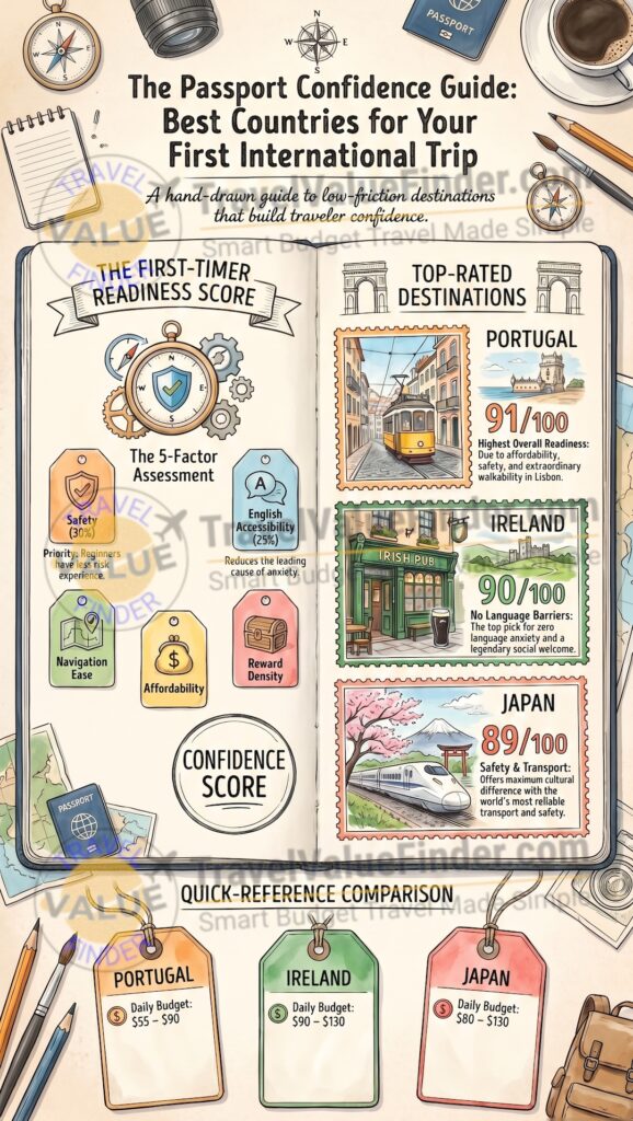Best Countries for First-Time Travelers to Visit - Easy, & Affordable - Infographic