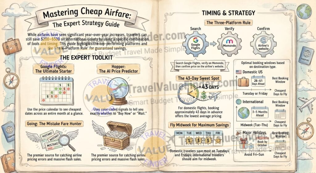 Best Flight Booking Apps and Sites to Find Cheap Airfare in 2026 1 Best Flight Booking Apps and Sites to Find Cheap Airfare Infographic