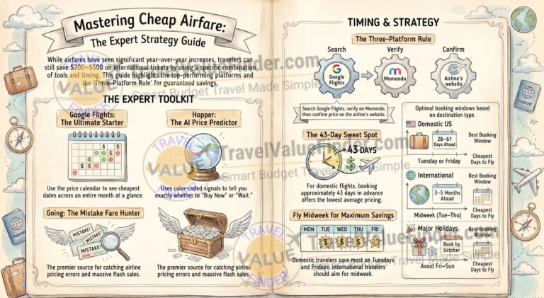 Best Flight Booking Apps and Sites to Find Cheap Airfare in 2026 3 Best Flight Booking Apps and Sites to Find Cheap Airfare Infographic
