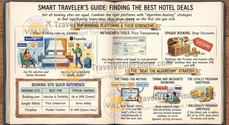 Best Hotel Booking Sites - Where to Find the Cheapest Deals - Infographic