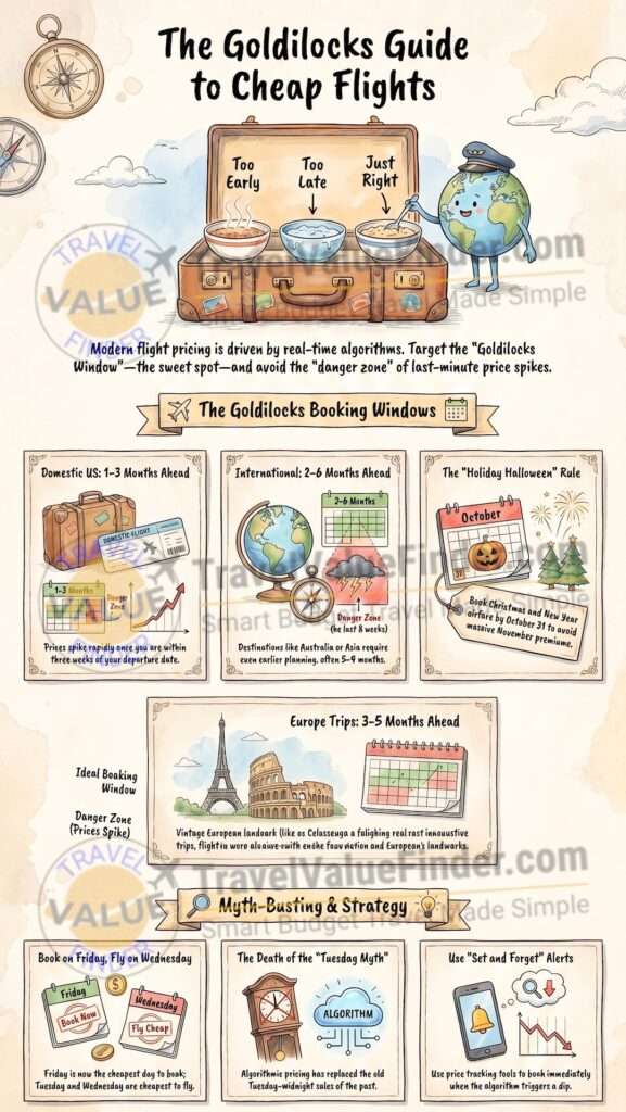 Best Time to Book Flights to Get the Cheapest Prices Infographic