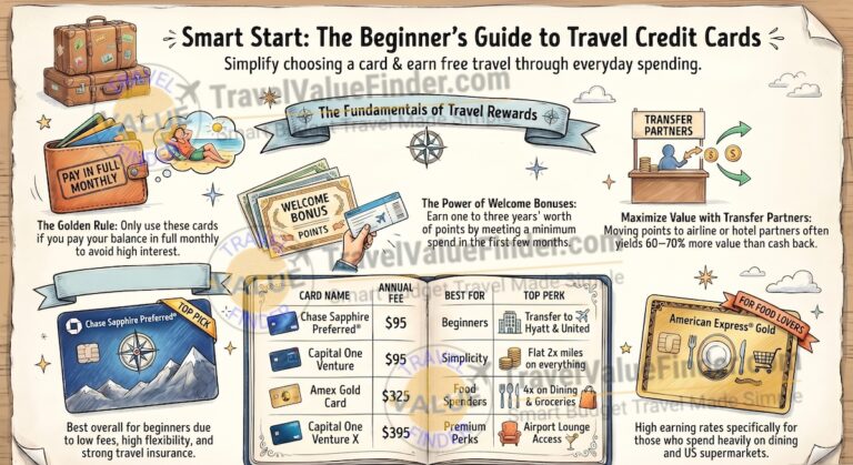 Best Travel Credit Cards - Earn Points and Travel Free - Infographic